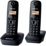 Panasonic KX-TG1612FRH | Téléphone Numérique Sans Fil, Base + 2 Combinés, ID Appelant, Batterie Longue Durée, LCD, Rappel