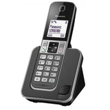 Panasonic KX-TGD310FRG Téléphone sans Fil Noir, Écran LCD, Répondeur Intégré, Mains Libres, Identification de l'Appelant