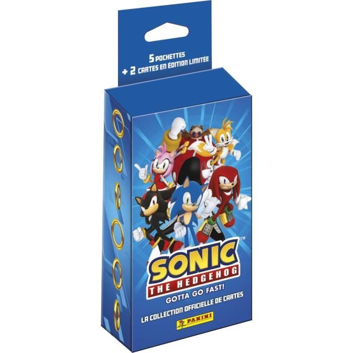 Blister - PANINI - Sonic le hérisson Classic - 5 pochettes - 2 cartes Édition Limitée