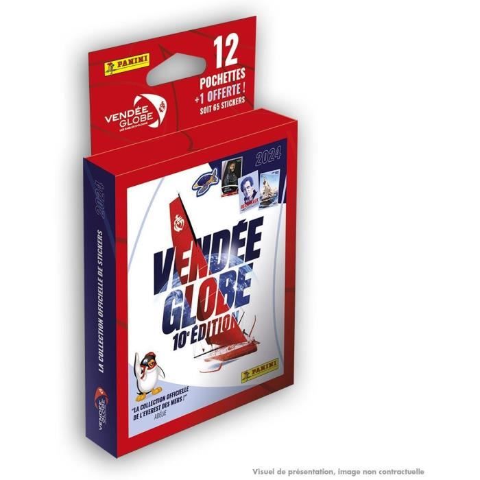 PANINI Vendée Globe Stickers et album, Blister 12 pochettes + 1 offerte soit 65 stickers