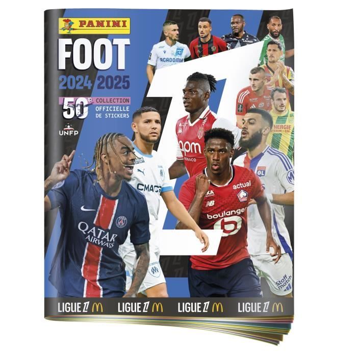 Starter Pack - PANINI - Foot Ligue 1 2024-2025 - McDonald's - Album - 2 pochettes - 1 offerte