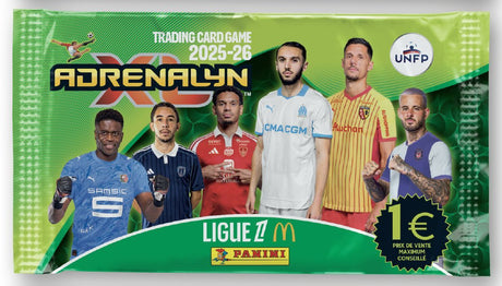 Pack de démarrage - PANINI - TCG ADRENALYN LIGUE 1 Mc Donald's 2025/26 - Album + 4 pochettes - 24 cartes