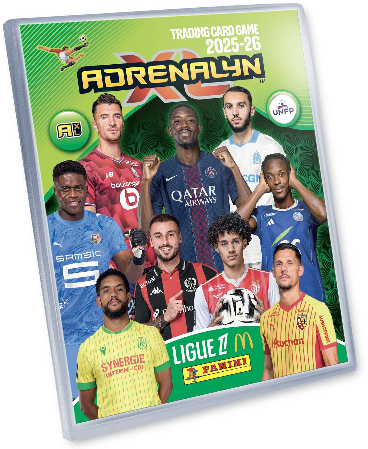 Pack de démarrage - PANINI - TCG ADRENALYN LIGUE 1 Mc Donald's 2025/26 - Album + 4 pochettes - 24 cartes