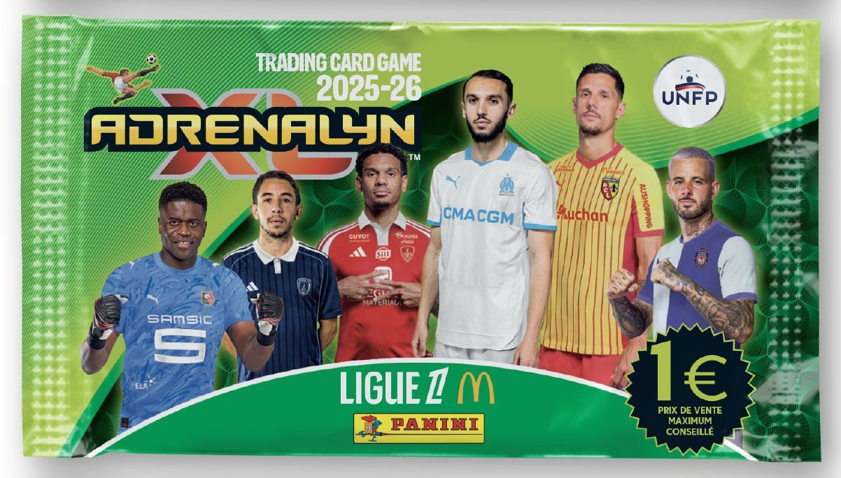 Boîte de 50 pochettes - PANINI - TCG ADRENALYN LIGUE 1 Mc Donald's 2025/26 - 300 cartes