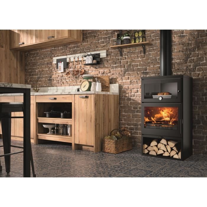 Poele a bois - PANADERO - Zamora Ecodesign - 7,1 kw - Bûches 50 cm