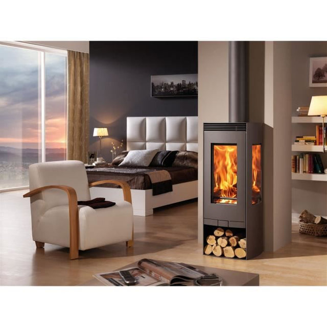 Poele a bois - PANADERO - Alba Ecodesign - 9,5 kw - Bűches 50 cm