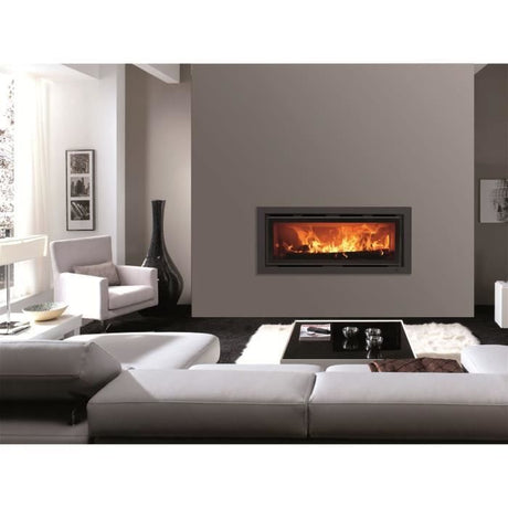 Foyer a bois - PANADERO - Hogar angle a gauche Ecodesign - 5,9 kw - Bűches 50 cm