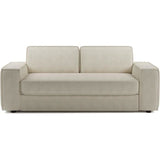 Canapé convertible express en velours côtelé - matelas 14cm - PAOLA - 210 x 100 x 87 cm