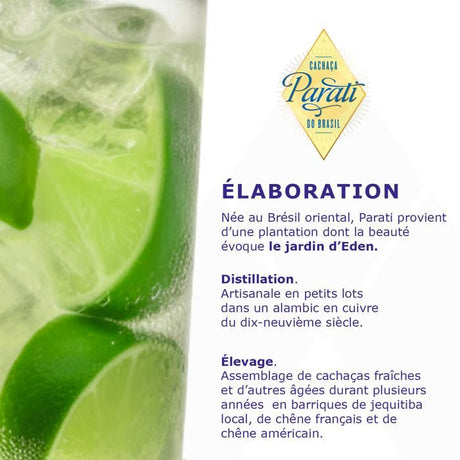 PARATI - Cachaça - Origine : Brésil - 38% Alcool - Bouteille 70 cl