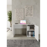 Bureau - PARIGI - Blanc laqué brillant avec sérigraphie - 120 x 60 x 75 cm