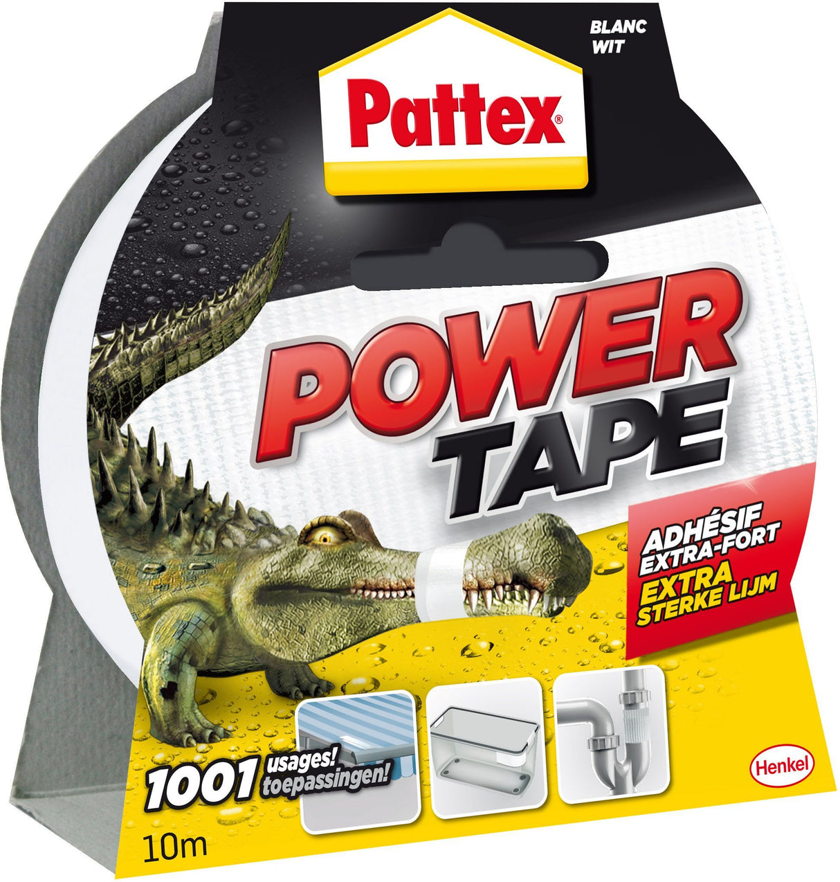 Adhésif de réparation - PATTEX - Power Tape - Blanc - Etui de 10m