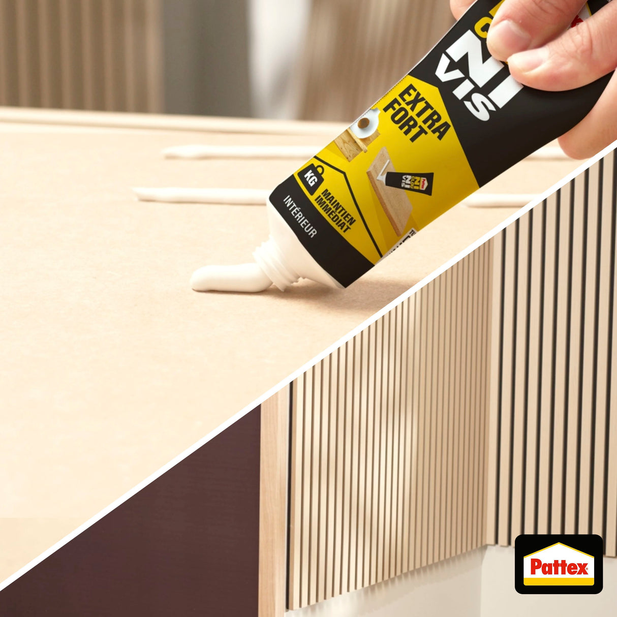 Colle de fixation - PATTEX - Ni Clou Ni Vis - Extra fort - Tube - 52g