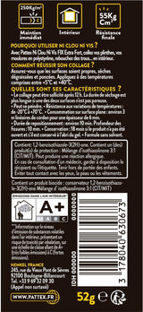 Colle de fixation - PATTEX - Ni Clou Ni Vis - Extra fort - Tube - 52g