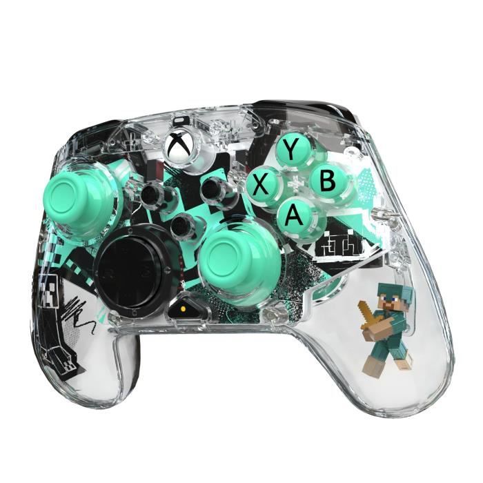 Manette de jeu - Xbox Series X|S, Xbox One et PC - Minecraft  : Diamond - Sans fil - PDP - Transparent