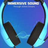 Casque Filaire - Airlite - Neptune Blue - Compatible PS4/PS5 - Microphone Boom - Arceau Circum-aural