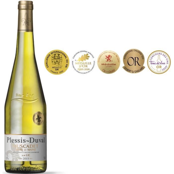 Plessis-Duval Muscadet Sevre et Maine sur Lie - Vin blanc de Loire