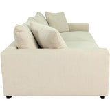 Canapé droit fixe - 4 places - PEDRO - Velours côtelé Beige - 261 x 124 x 82.5 cm