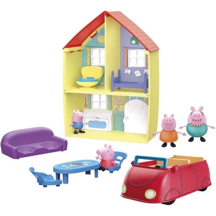 Peppa Pig Coffret maison de Peppa et sa famille, Accessoires amusants inclus, Jouet pour enfant de 3 ans