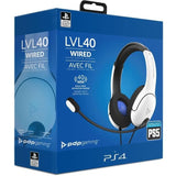 PDP - Casque gaming filaire LVL40 pour PS4 et PS5 - Blanc