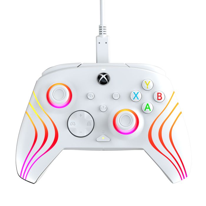Manette filaire - Afterglow Wave - Nintendo Switch et Switch OLED - PDP - Éclairage LED - Blanc