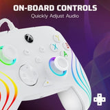 Manette filaire - Afterglow Wave - Nintendo Switch et Switch OLED - PDP - Éclairage LED - Blanc