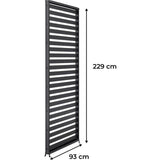 Persienne aluminium pour pergola - GAYA - Compatible PERGOLAGAYA - Gris - 229 x 93 cm