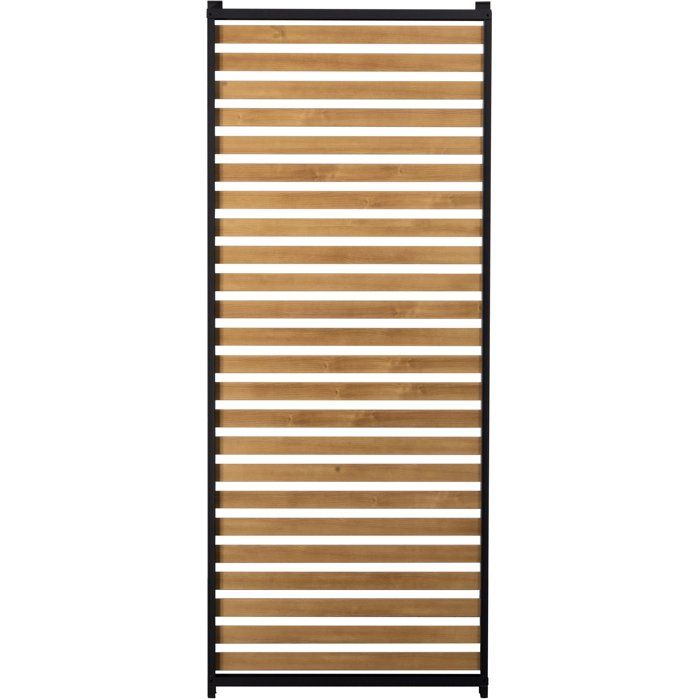 Persienne pour pergola - Aluminium - Gris et naturel - 229 x 93 cm