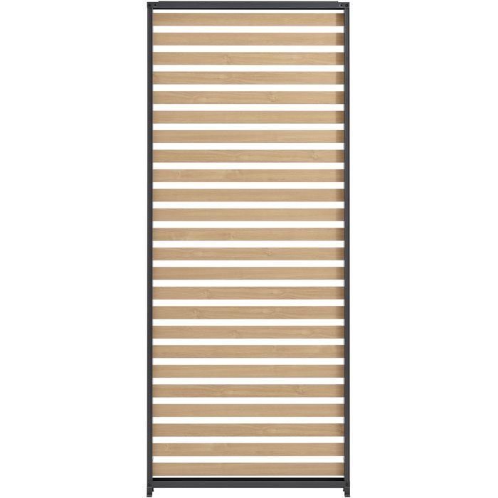 Persienne aluminium pour pergola - GAYA - Compatible PERGOLAGAYA - Gris et naturel - 229 x 93 cm