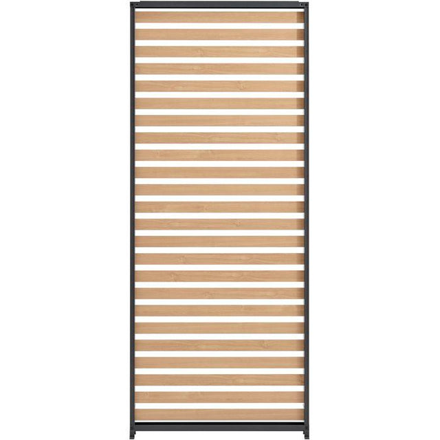 Persienne aluminium pour pergola - GAYA - Compatible PERGOLAGAYA - Gris et naturel - 229 x 93 cm