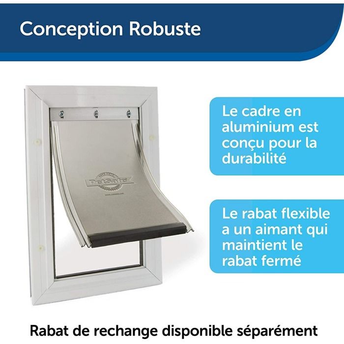 PetSafe - Chatiere Staywell Résistante en Aluminium pour gros Chien , avec Systeme de Verrouillage, Robuste, Isolante - taille XL