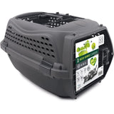 Caisse de transport pour chat M.PETS ECO GIRO - Cage en plastique - Taille S - Gris