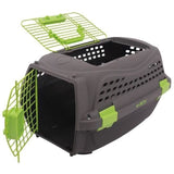 Caisse de transport pour chat M.PETS ECO GIRO - Cage en plastique - Taille M - Gris