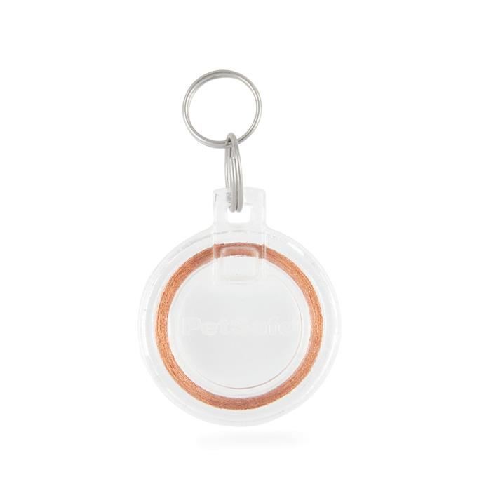 PetSafe - Clé de collier pour Chatiere avec puce électronique, Elégant médaillon d'identification pour Chat non pucé - Transparent