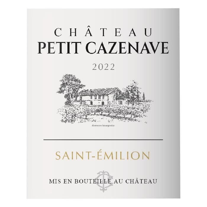 Château Petit Cazenave 2022 Saint-Emilion - Vin rouge de Bordeaux