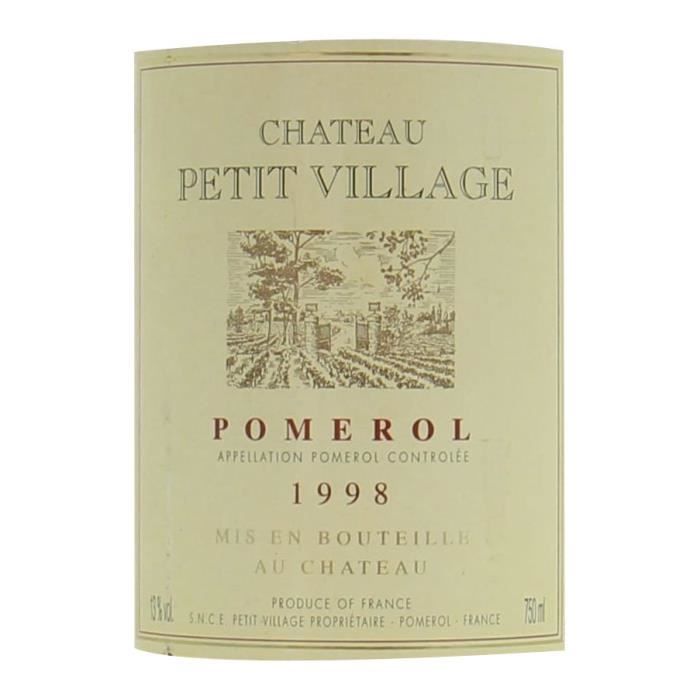 Magnum Château Petit Village 1998 Pomerol - Vin rouge de Bordeaux
