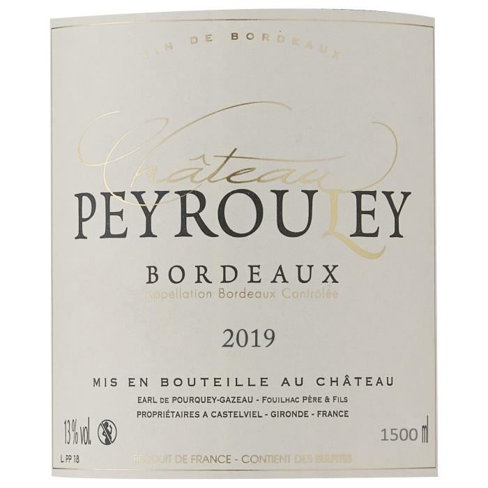 Magnum Château Peyrouley  Bordeaux - Vin rouge de Bordeaux 2022