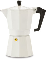 Cafetiere italienne - PEZZETTI - ITALEXPRESS - Aluminium - 6 tasses - Blanc