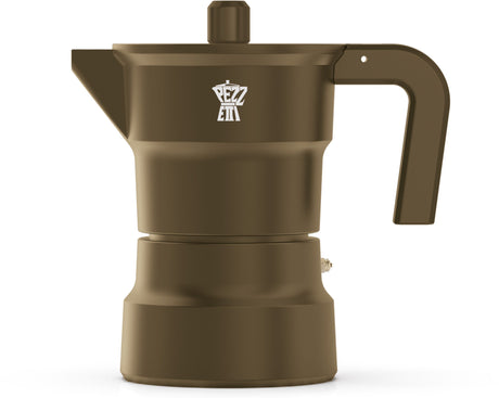 Cafetiere italienne - PEZZETTI - SOLIDEXPRESS - Aluminium - 3 tasses - Kaki