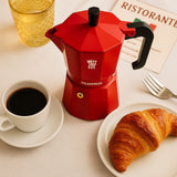 Cafetiere italienne - PEZZETTI - ITALEXPRESS - Aluminium - 6 tasses - Rouge