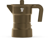 Cafetiere italienne - PEZZETTI - SOLIDEXPRESS - Aluminium - 6 tasses - Kaki