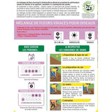 Mélange de fleurs vivaces pour oiseaux - BHS - 230 g - 18 variétés vivaces
