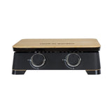 COOK'IN GARDEN Plancha gaz DUNE 60 - L 40 × l 47 × H 20cm - Surface de cuisson : L 131 × l 60 × H 103 - Métal + bambou