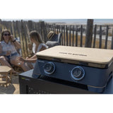 COOK'IN GARDEN Plancha gaz DUNE 60 - L 40 × l 47 × H 20cm - Surface de cuisson : L 131 × l 60 × H 103 - Métal + bambou