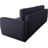 Canapé convertible - 3 places - PHARELL - Tissu Bouclette Noir - Coffre - 231 x 91 x 84 cm