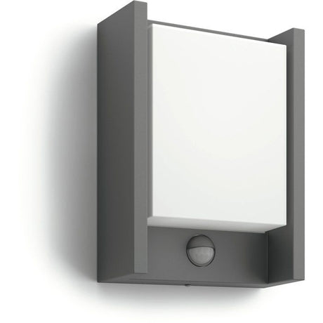 Applique murale - PHILIPS - Arbour - Lumiere blanche chaude - Avec capteur - Large - IP44