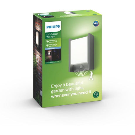 Applique murale - PHILIPS - Arbour IR - 4000K - Anthracite - IP44