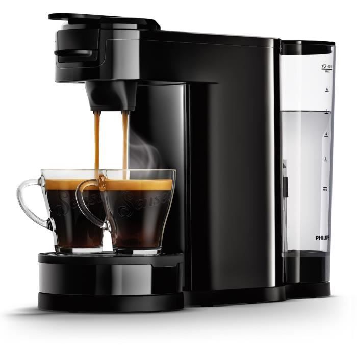 Cafetiere a dosette - PHILIPS - SENSEO - HD6592/65 - Switch 2-en-1 dosette & filtre - Noir