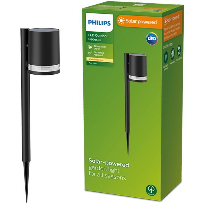 Borne lumineuse sur poteau - PHILIPS - Fyce - Noir
