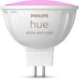 Ampoule connectée - PHILIPS HUE - MR16 - Lumiere blanche et colorée - Compatible bluetooth - Fonctionne avec App et voix