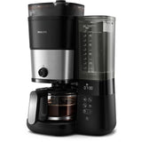 Cafetiere filtre avec broyeur intÈgrÈ - PHILIPS - HD7888/01 - Jusqu'a 10 tasses - 1,25 L - Noir / Argent